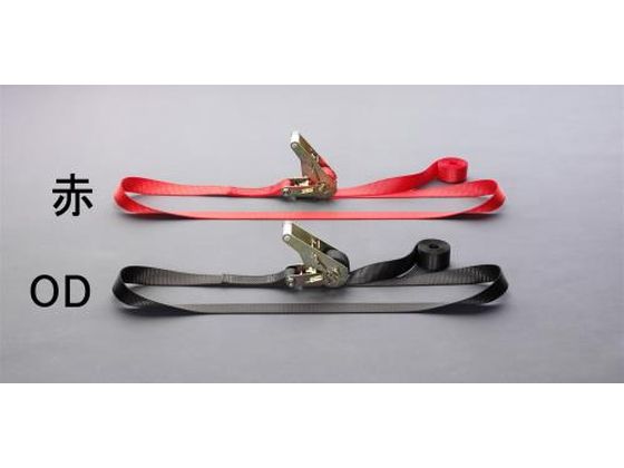 エスコ ベルト荷締機 エンドレス型 赤 660kg 35mm×4.0m