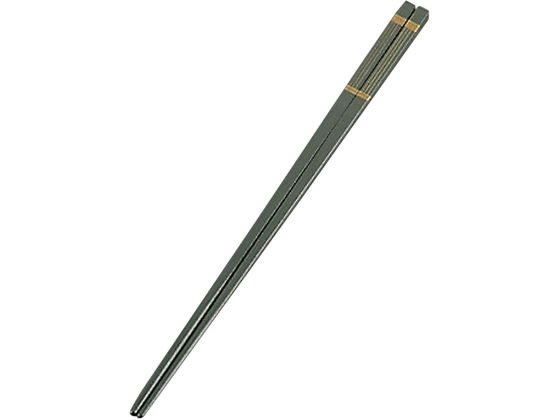 EBM リサイクル箸 金ライン 25cm 緑 7372700