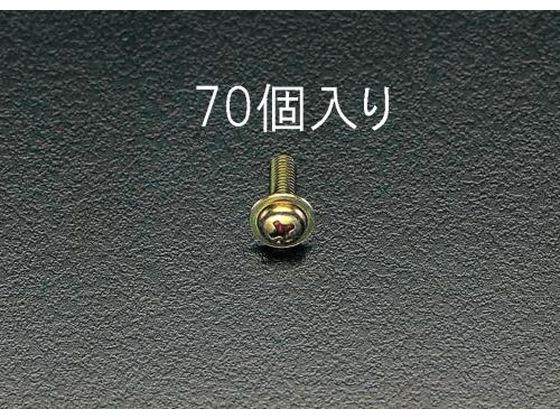 エスコ 鍋頭小ねじ ワッシャーヘッド M4×16mm 70本 EA949GK-44