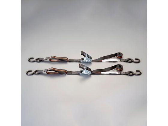 エスコ ベルト荷締機 2本組 226kg 25mm×2.4m EA982BA-8B