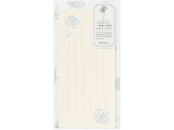 ミドリ 一筆箋 封筒付 花色和紙 白 89572006 ミドリ 一筆箋 封筒付 花色和紙 白 89572006