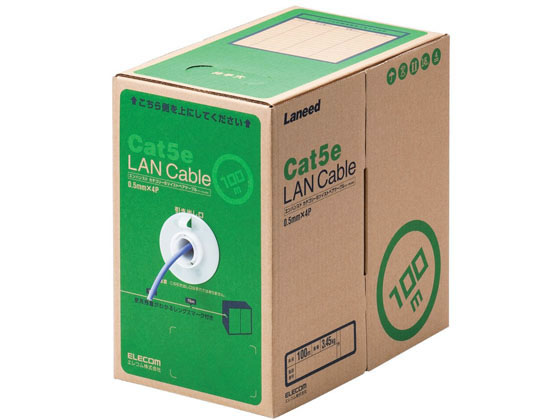 エレコム LANケーブル Cat5e単線100m パープル LD-CT2 PU100 RS エレコム LANケーブル Cat5e単線100m パープル LD-CT2 PU100 RS