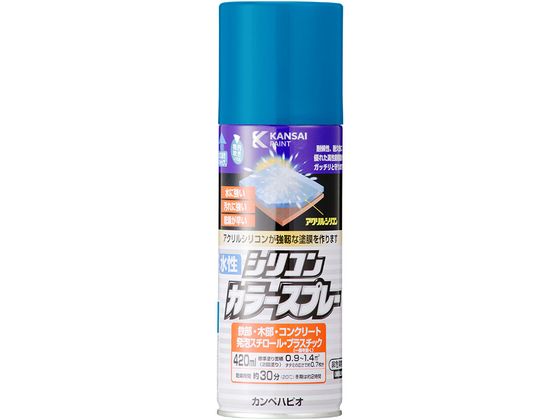 カンペハピオ 水性シリコンカラースプレー スカイブルー 420ml カンペハピオ 水性シリコンカラースプレー スカイブルー 420ml
