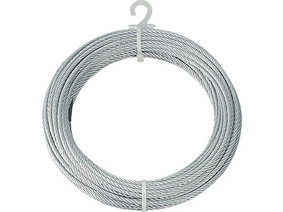 TRUSCO メッキ付ワイヤロープ Φ6mm×10m CWM-6S10