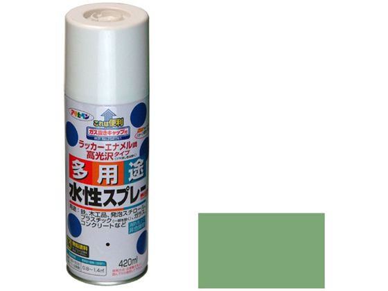 アサヒペン 水性多用途スプレー 420ml モスグリーン