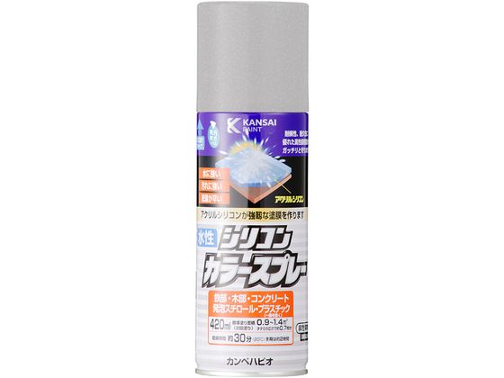 カンペハピオ 水性シリコンカラースプレー シルバー 420ml カンペハピオ 水性シリコンカラースプレー シルバー 420ml