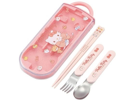 スケーター 抗菌 食洗機対応 トリオセット キティ ビッグリボン TACC2AG