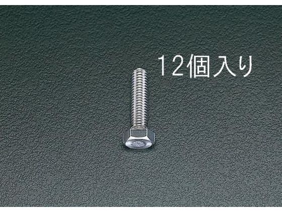 エスコ 六角頭全ねじボルト M8×40mm 12本 EA949HC-85