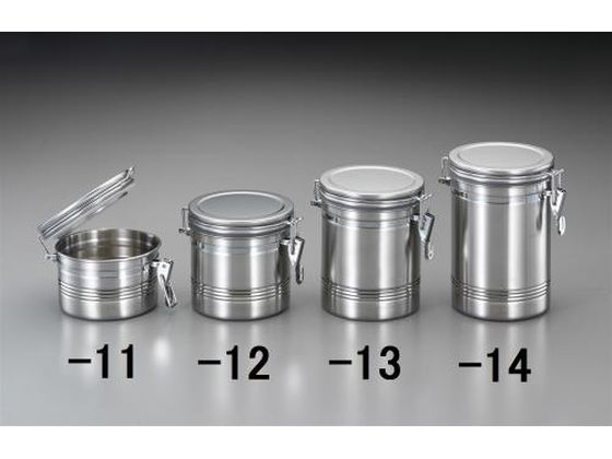 エスコ 密閉容器 ステンレス製 127×124mm 1.15L EA508SR-12