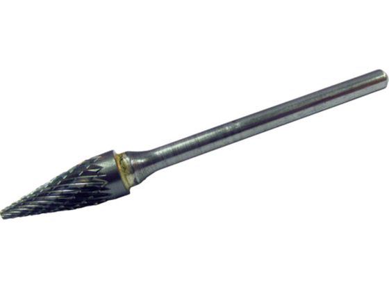 スーパー スーパー超硬バー ロー付 円錐型(ダブルカット)角度:22° 刃径:6.3mm 刃長:12.7mm 軸径:3.0mm SB5B08 スーパー スーパー超硬バー ロー付 円錐型(ダブルカット)角度:22° 刃径:6.3mm 刃長:12.7mm 軸径:3.0mm SB5B08