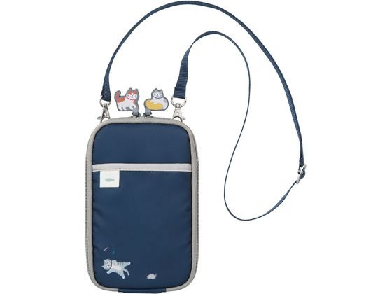 リヒトラブ にゃんシーン ショルダーポーチ インディゴブルー A2225-11