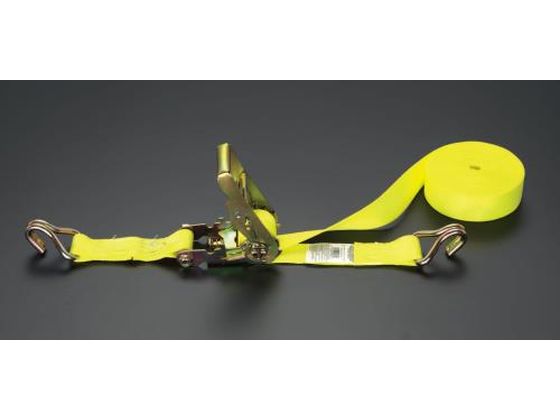 エスコ ベルト荷締機 ラチェット式 黄 1500kg 50mm×8m