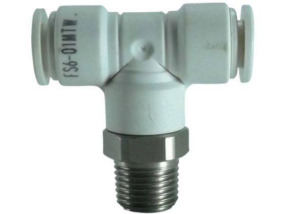チヨダ ファイブSUSメイルブランチティ 白 6mm・R1/8 FS6-01MTW チヨダ ファイブSUSメイルブランチティ 白 6mm・R1/8 FS6-01MTW