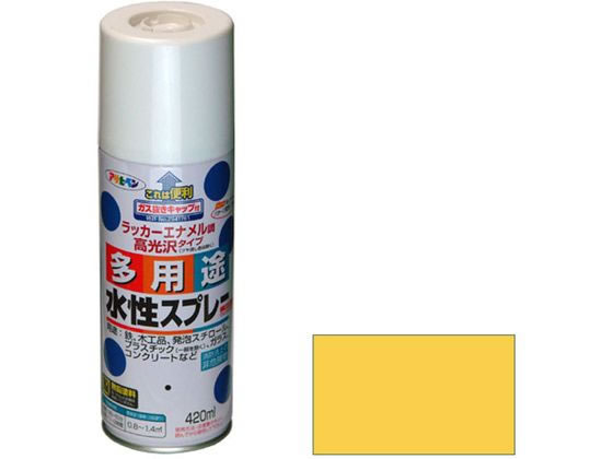 アサヒペン 水性多用途スプレー 420ml ブライトイエロー