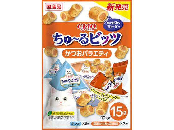 いなば CIAO ちゅーるビッツ かつおバラエティ 12g×15袋 いなば CIAO ちゅーるビッツ かつおバラエティ 12g×15袋