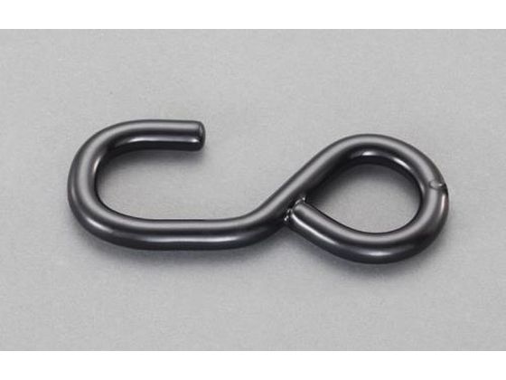 エスコ Sフック スチール黒メッキ 2個 25mm EA638E-51