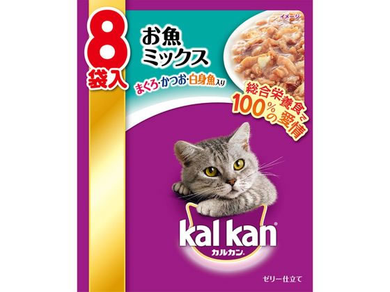 マース カルカン パウチ お魚ミックス まぐろ・かつお・白身魚 8P