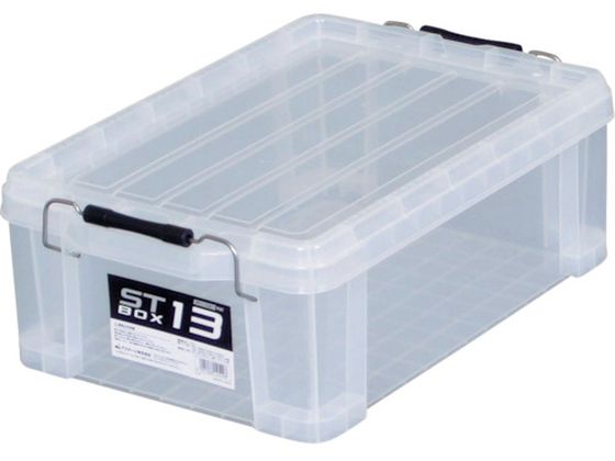 ●型番：ST-13CR●色：クリア ●外形寸法（mm）間口：295 ●外形寸法（mm）奥行：443 ●外形寸法（mm）高さ：159 ●有効内寸（mm）間口：245 ●有効内寸（mm）奥行：365 ●有