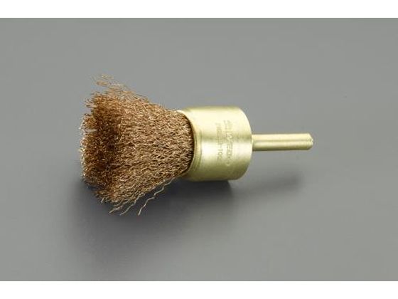 エスコ ワイヤーブラシ ノンスパーキング・リン青銅 φ26mm 6mm軸 エスコ ワイヤーブラシ ノンスパーキング・リン青銅 φ26mm 6mm軸