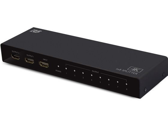 ラトックシステム 4K60Hz 1入力8出力 HDMI分配器 RS-HDSP8P-4K