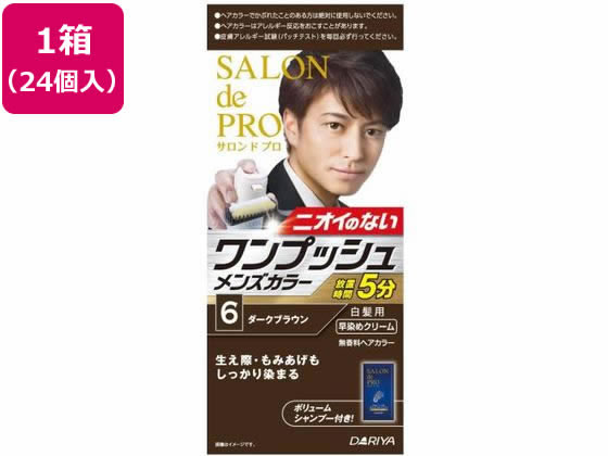 ダリヤ サロンドプロ ワンプッシュメンズカラー白髪用6ダークブラウン 24個 ダリヤ サロンドプロ ワンプッシュメンズカラー白髪用6ダークブラウン 24個