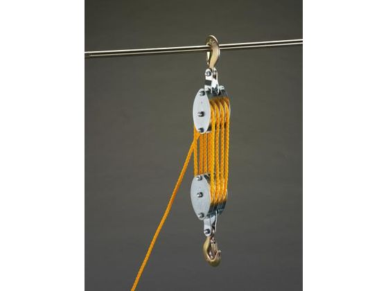 エスコ ロープホイスト φ8mm×20mロープ付 300kg EA987CH-10
