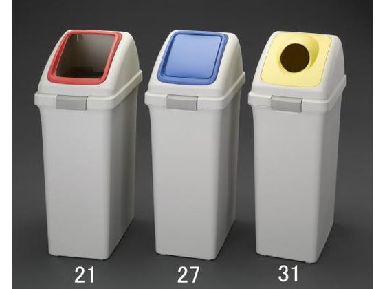 エスコ ダストボックス 角穴蓋 レッド 40L EA995CC-21