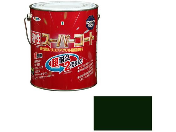 アサヒペン 油性スーパーコート 1.6L Aグリーン