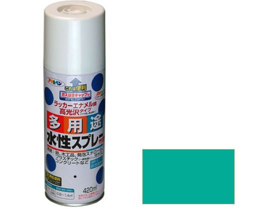アサヒペン 水性多用途スプレー 420ml カジュアルグリーン