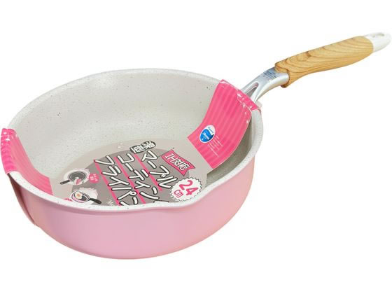 ヒラノトレーディング IH対応 深型マーブルコーティング フライパン 24cm