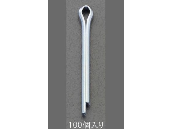 エスコ 割ピン 三価ホワイトメッキ 3.0×30mm 100個 EA949WP-330W