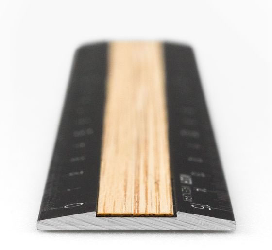 ミドリ アルミ&ウッド定規 15cm 黒 42270006が404円 通販【ココデカウ