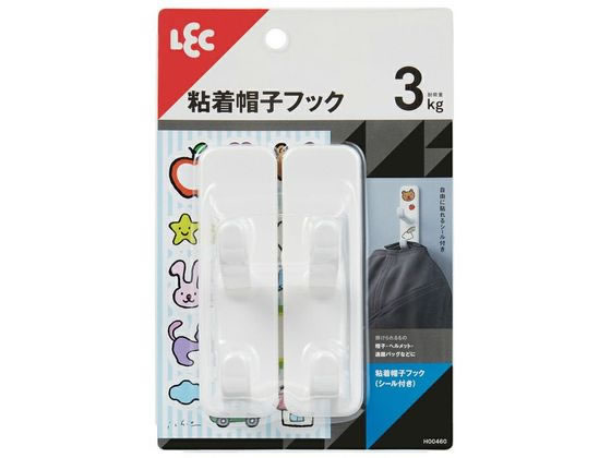 レック 粘着帽子フック シール付き 2個入 H00460 レック 粘着帽子フック シール付き 2個入 H00460