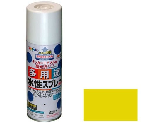 アサヒペン 水性多用途スプレー 420ml イエロー