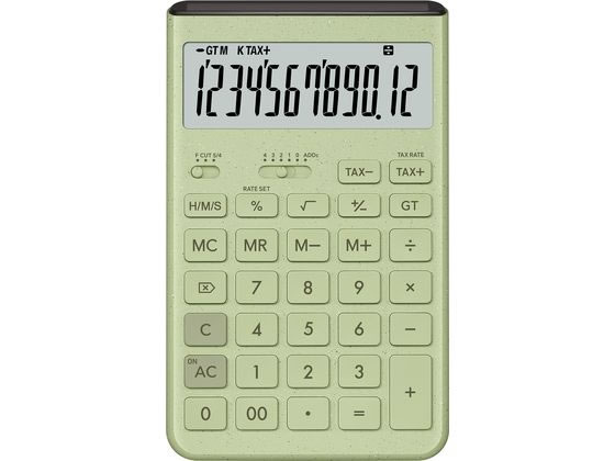 カシオ ジャストサイズ電卓12桁 Comfy グリーン JT-200T-GN-N カシオ ジャストサイズ電卓12桁 Comfy グリーン JT-200T-GN-N