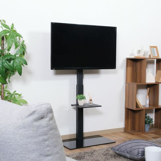 二点まとめ 不二貿易 ガラスTVスタンド ブラック 85982が9,439円 通販