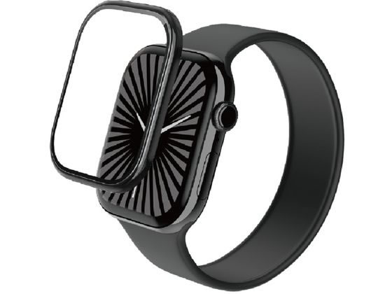 エレコム アップルウォッチ 46mm ガラスフィルム ブラック AW-24AFLGFALBK エレコム アップルウォッチ 46mm ガラスフィルム ブラック AW-24AFLGFALBK