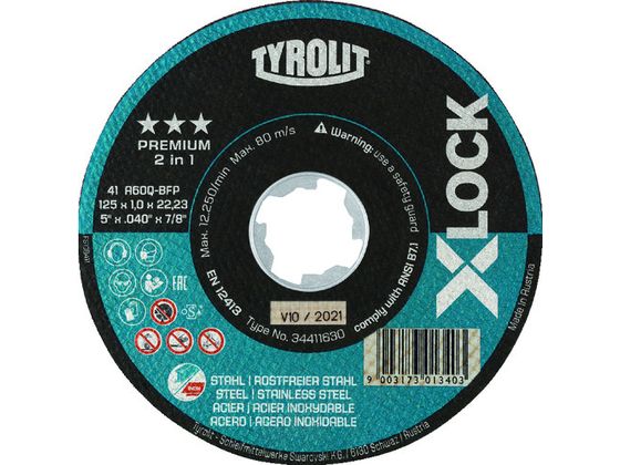 TYROLIT エックスロック切断砥石 プレミアムタイプ 34411632 TYROLIT エックスロック切断砥石 プレミアムタイプ 34411632