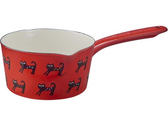 豊琺瑯 Plune. ホーロー ミルクパン 15cm 「カラフルキャット」 YJM-200
