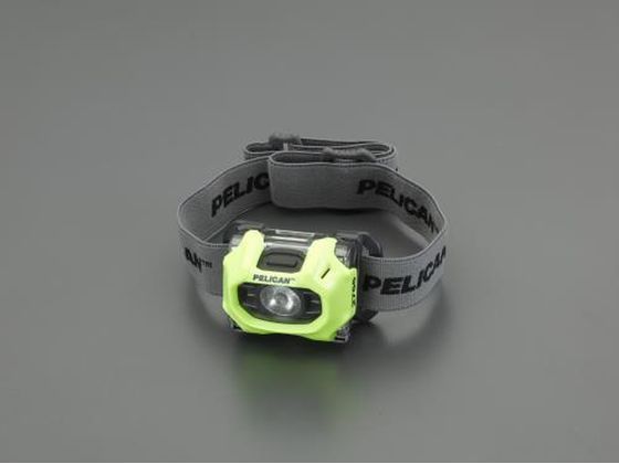 エスコ ヘッドライト LED 防爆構造 黄 単4×3本 EA758WB-24
