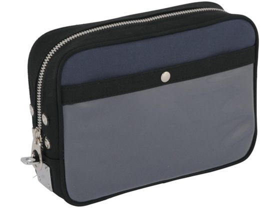 SANEI 帆布メール用ポーチ(M)馬蹄錠金具付 紺 PM-U-03 SANEI 帆布メール用ポーチ(M)馬蹄錠金具付 紺 PM-U-03