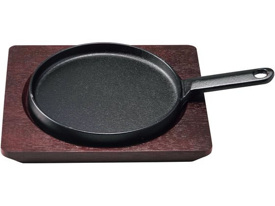 中部コーポレーション トキワ 鉄 ステーキ皿 324 柄付浅 大 22cm