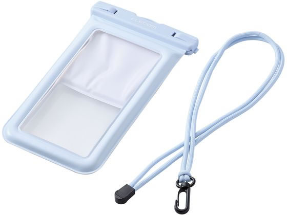 エレコム 防水スマホケース 水没防止ポーチ ブルー P-WPSF05BU エレコム 防水スマホケース 水没防止ポーチ ブルー P-WPSF05BU