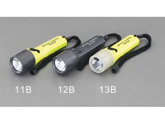 エスコ フラッシュライト LED 防爆構造 黒 単3×4本 EA758WR-12B