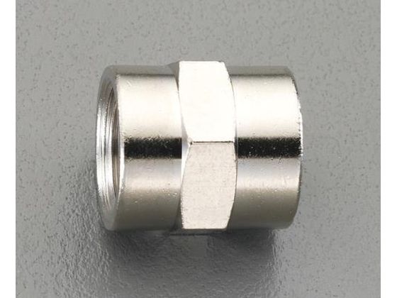 ●材質：真鍮（ニッケルメッキ）●最高使用圧力：０．８ＭＰａ●ねじ径：Ｇ（ＰＦ）３／８"●ねじ有効長：１２ｍｍ●六角対辺：２２ｍｍ●全長：２４ｍｍ●重量：約３９ｇ