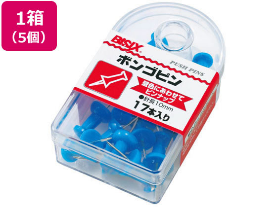 ●寸法：針長１０ｍｍ●材質：ＰＳ樹脂、鋼線●包装：収納便利なＰＳケース（フック式）●色：青●注文単位：１箱（約１７本入×５個）
