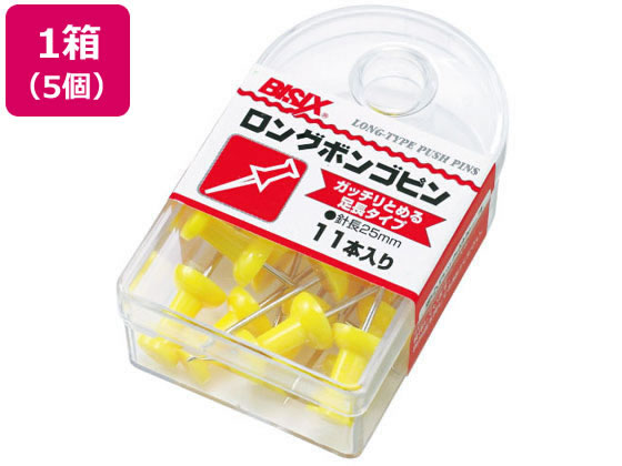 ミツヤ ロングボンゴピン 黄 11本×5 BX1-4-YL