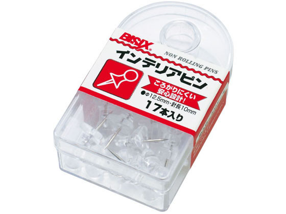 ミツヤ インテリアピン 透明 17本×5 BX1-5-T