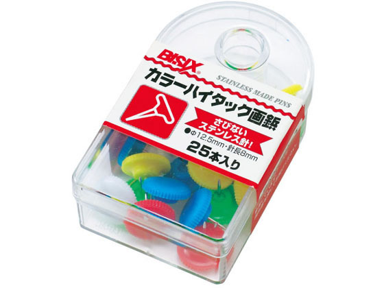 ミツヤ カラーハイタック画鋲 5色込 25本×5 BX1-6-AS