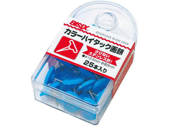 ミツヤ カラーハイタック画鋲 青 25本×5 BX1-6-BU